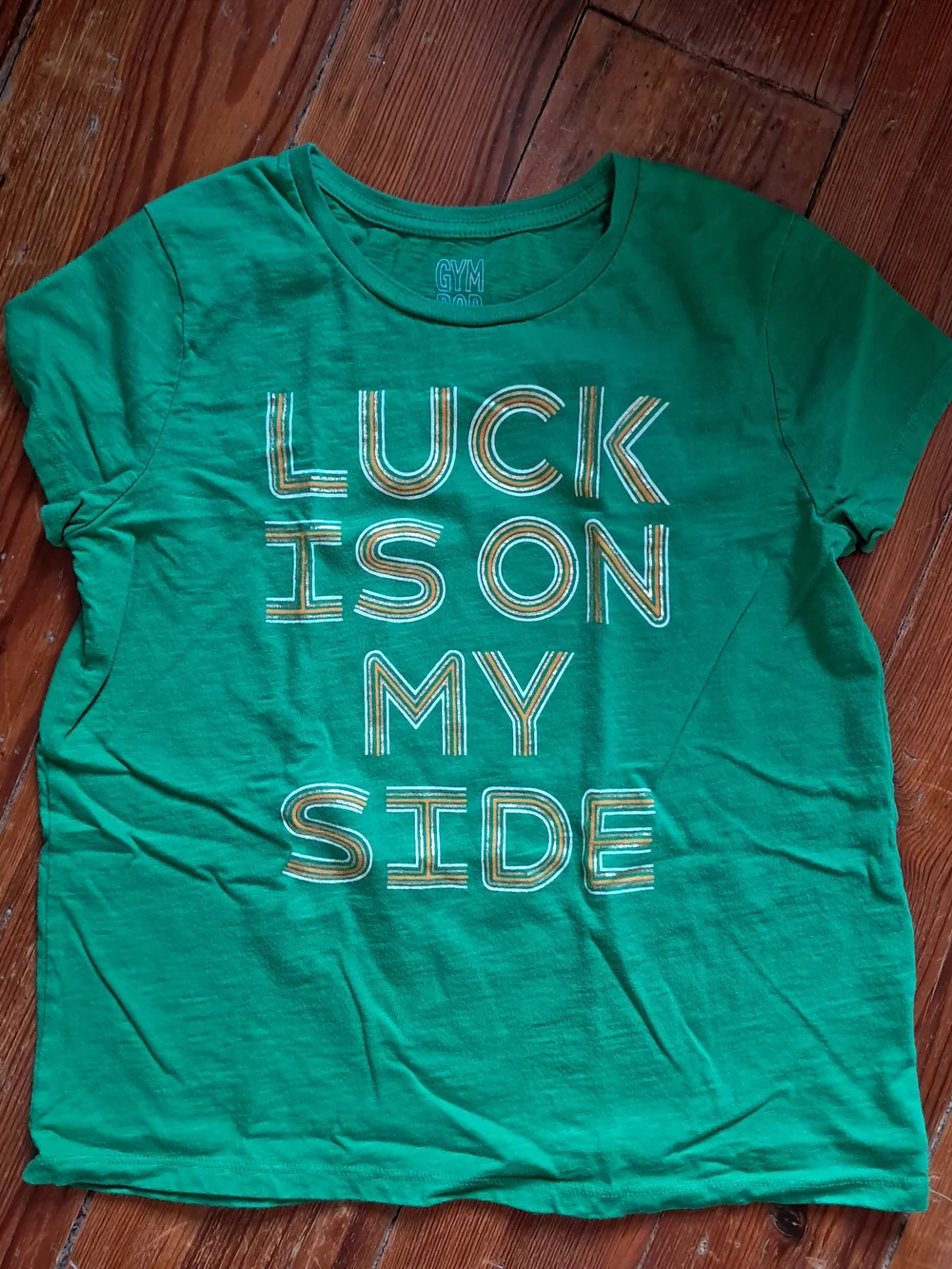 Gymboree Green 'Luck Is On My Side' Graphic Short Sleeve Tee